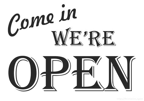 Printable Open Sign